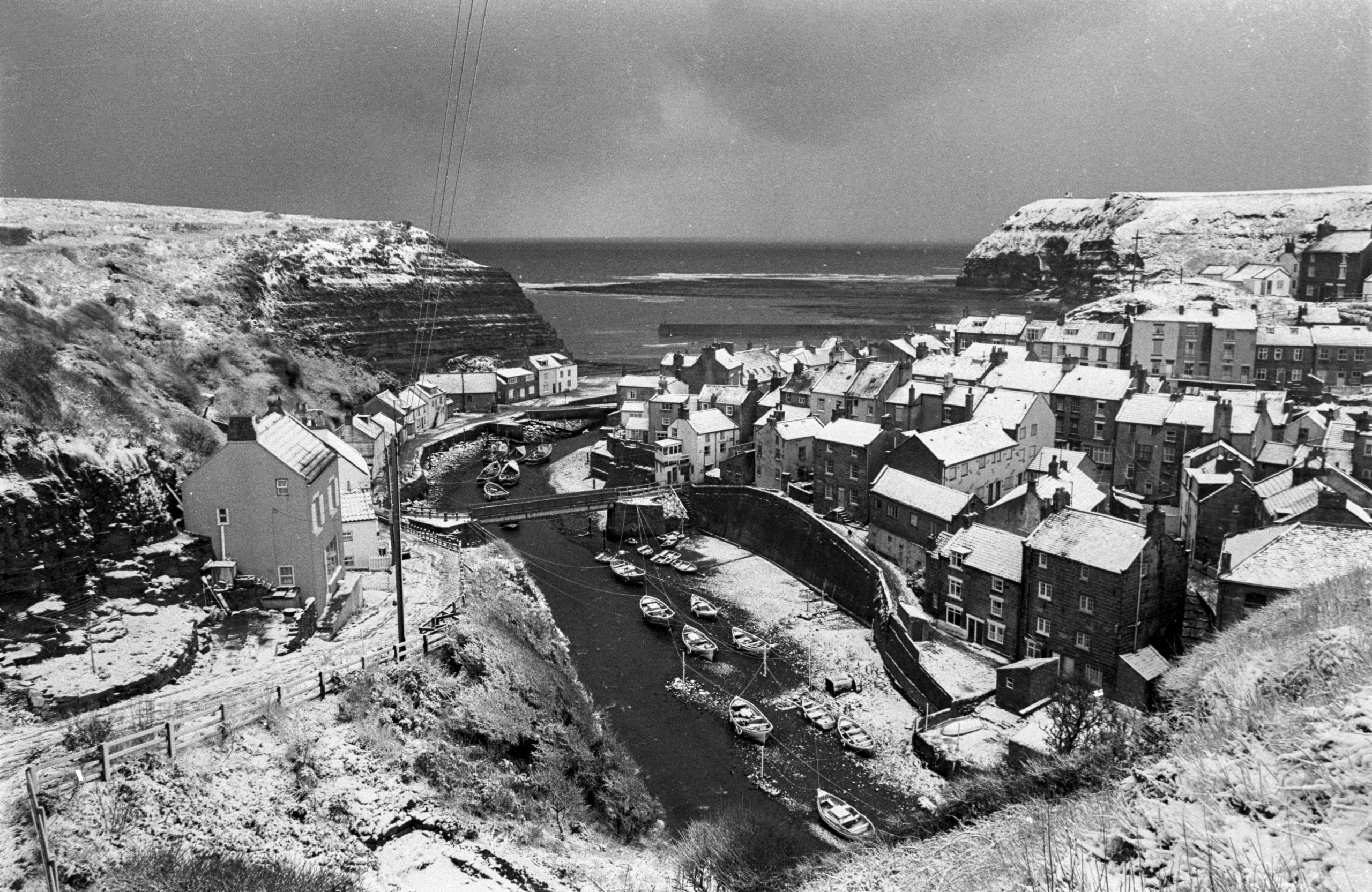 Staithes Harbour Christmas Artwork